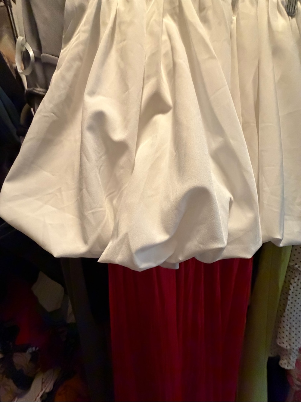 Source Unknown White Mini Bubble Skirt - Picture 3 of 3